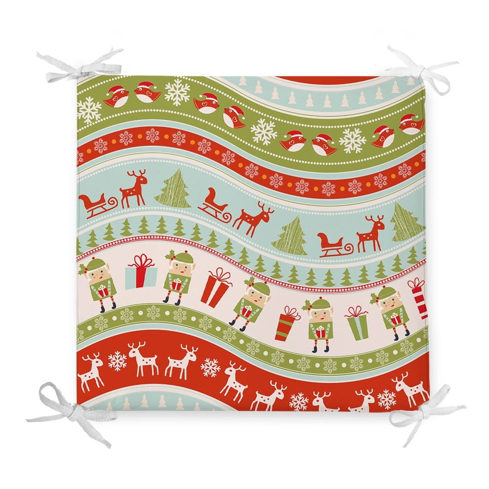 Pernă de scaun din amestec de bumbac cu model de Crăciun Minimalist Cushion Covers Elves, 42 x 42 cm Pernă de scaun din amestec de bumbac cu model de Crăciun Minimalist Cushion Covers Elves, 42 x 42 cm