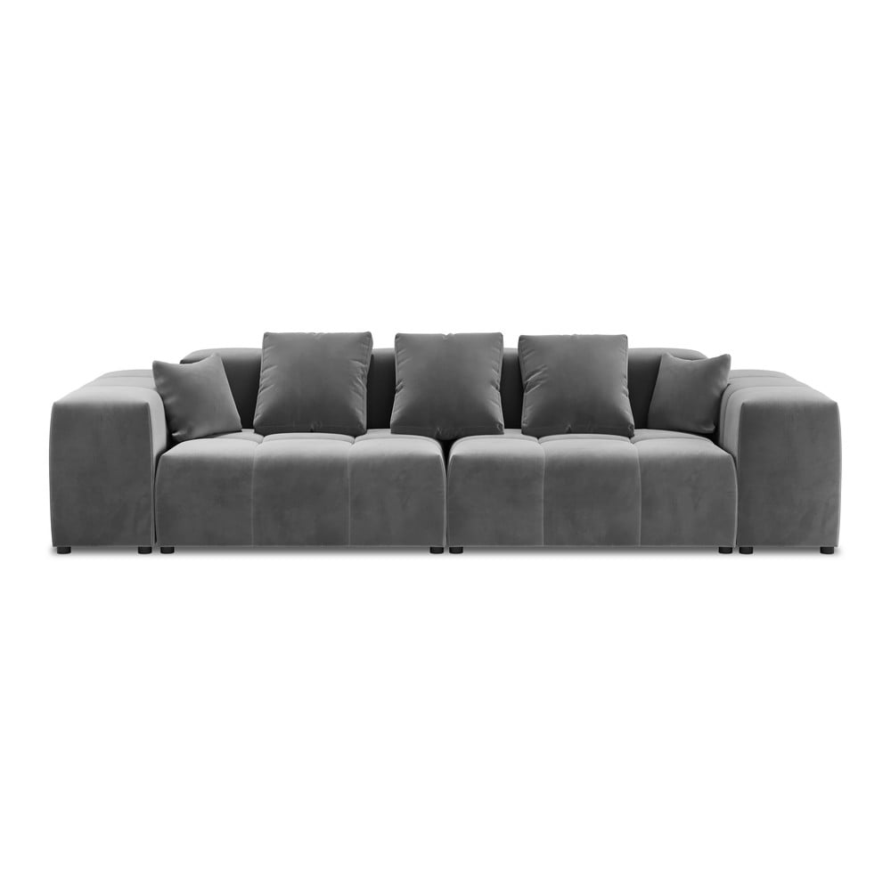 Canapea gri cu tapițerie din catifea 320 cm Rome Velvet - Cosmopolitan Design Canapea gri cu tapițerie din catifea 320 cm Rome Velvet - Cosmopolitan Design