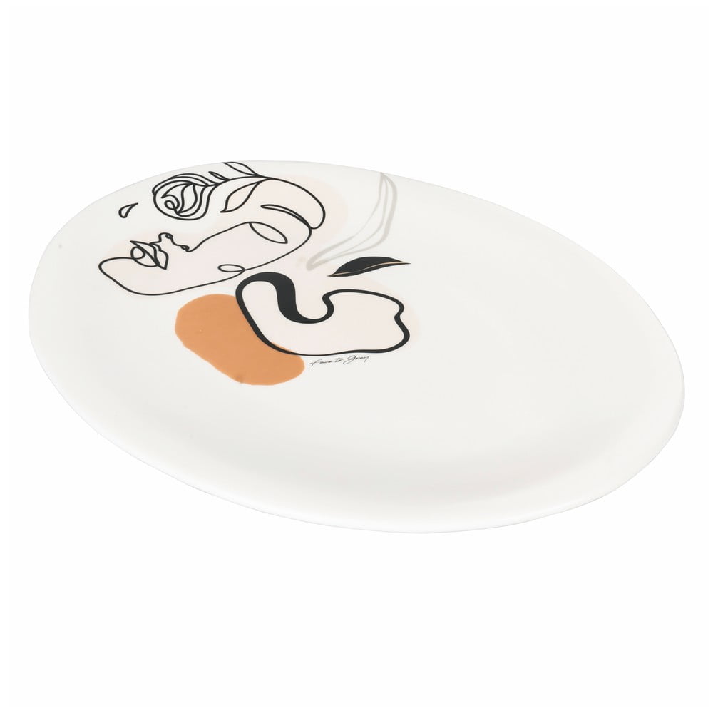 Farfurie din ceramică VDE Tivoli 1996 Face to Grey, 38 x 27,5 cm Farfurie din ceramică VDE Tivoli 1996 Face to Grey, 38 x 27,5 cm