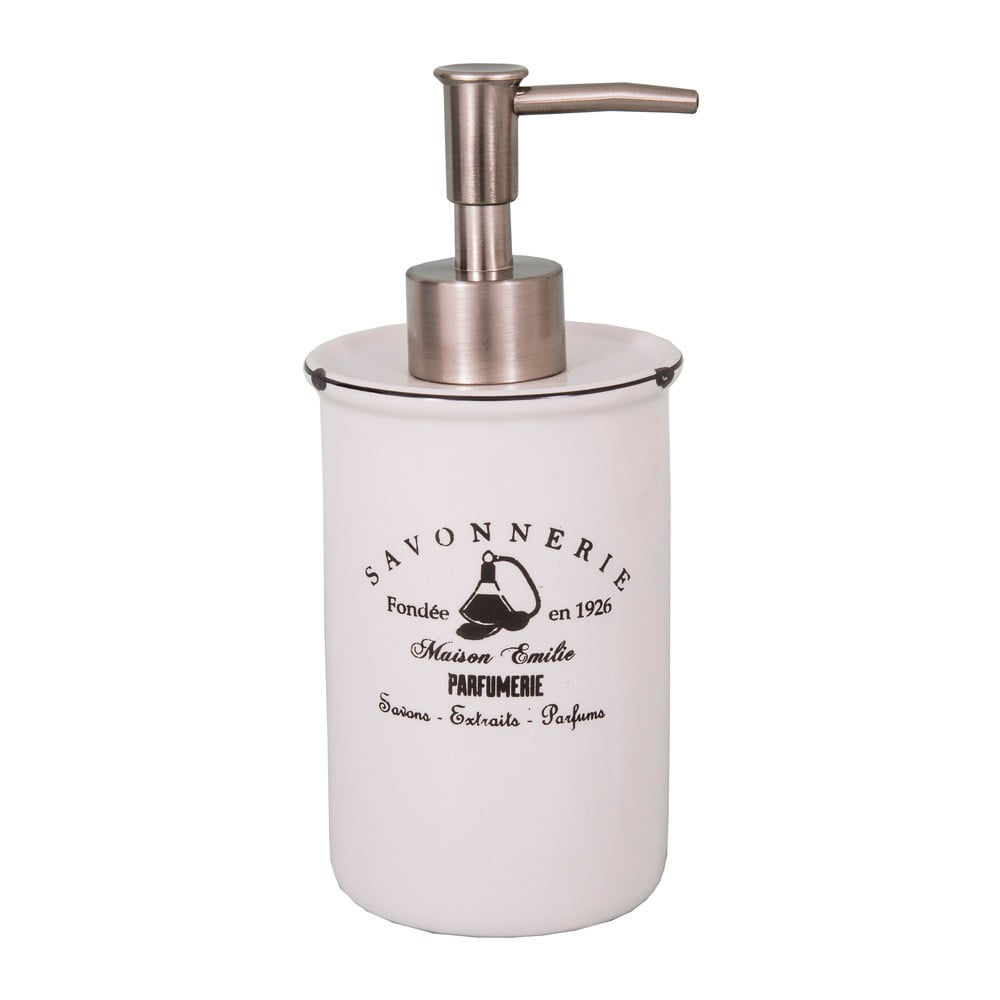 Dozator de săpun lichid alb din gresie ceramică 400 ml Savonnerie – Antic Line Dozator de săpun lichid alb din gresie ceramică 400 ml Savonnerie – Antic Line