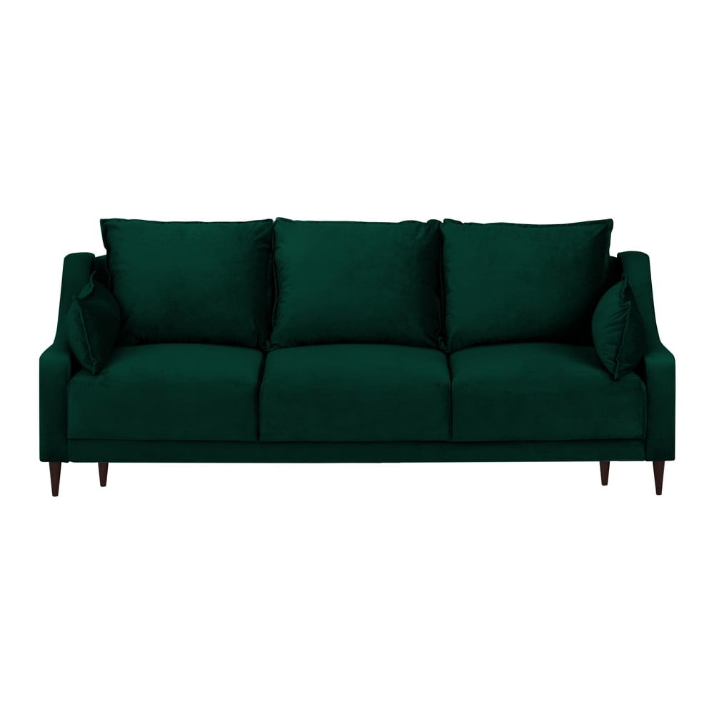 Canapea extensibilă cu 3 locuri și spațiu de depozitare Mazzini Sofas Freesia, verde Canapea extensibilă cu 3 locuri și spațiu de depozitare Mazzini Sofas Freesia, verde