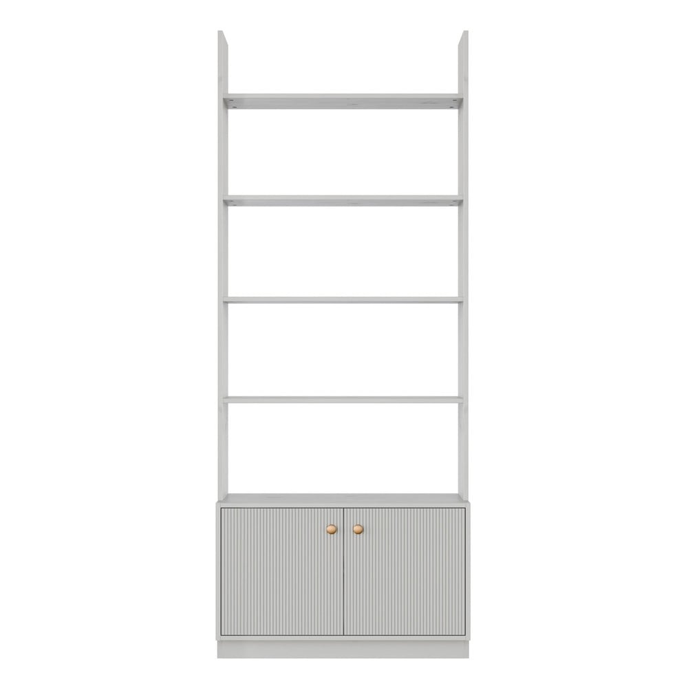 Bibliotecă modulară gri deschis din lemn masiv de pin 80x200 cm Madu – WOOOD Bibliotecă modulară gri deschis din lemn masiv de pin 80x200 cm Madu – WOOOD