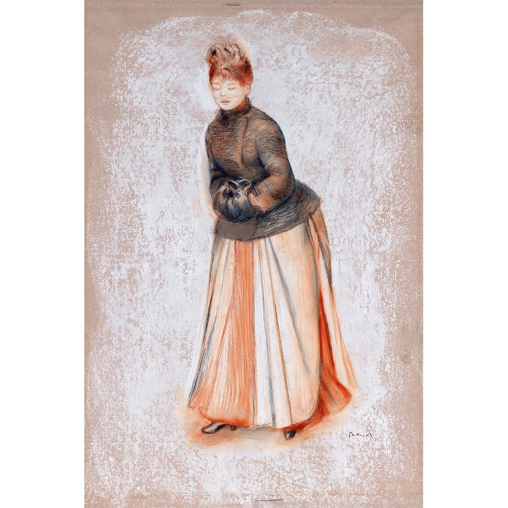 Reproducere tablou Auguste Renoir - Young Woman with a Muff, 40 x 60 cm Reproducere tablou Auguste Renoir - Young Woman with a Muff, 40 x 60 cm
