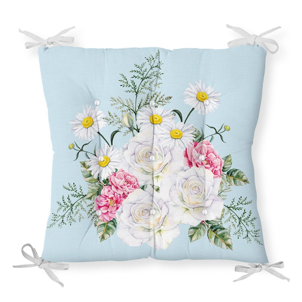 Pernă pentru scaun cu amestec de bumbac Minimalist Cushion Covers Spring Flowers, 40 x 40 cm Pernă pentru scaun cu amestec de bumbac Minimalist Cushion Covers Spring Flowers, 40 x 40 cm
