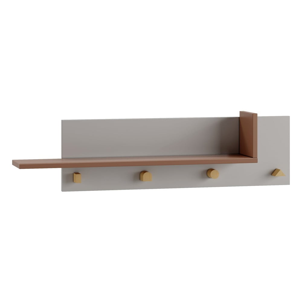 Cuier pentru copii gri deschis/în culoare naturală pentru perete Cube - Pinio Cuier pentru copii gri deschis/în culoare naturală pentru perete Cube - Pinio