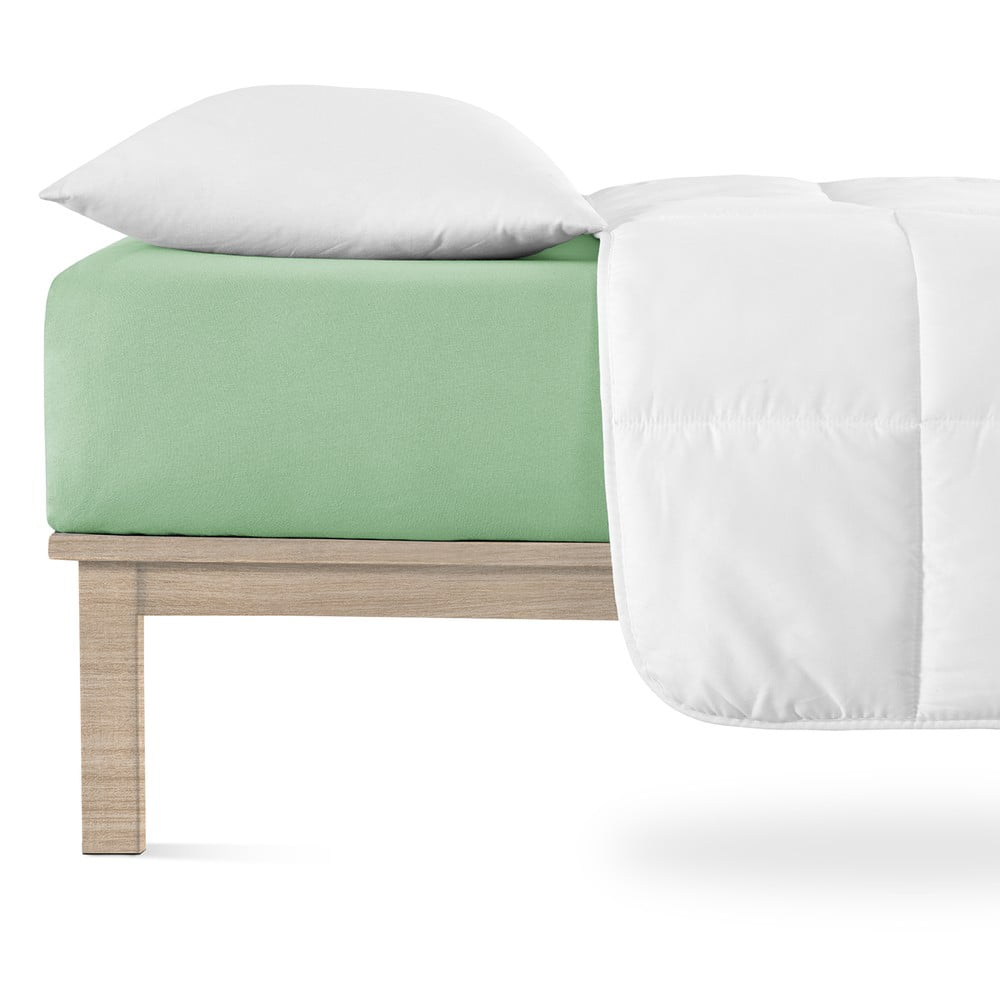 Cearceaf verde din jerseu cu elastic 120x200 cm Boxspring – Andrea Simone Cearceaf verde din jerseu cu elastic 120x200 cm Boxspring – Andrea Simone