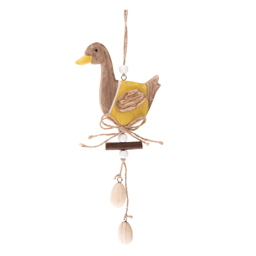 Decorațiune suspendată din lemn pentru Paște Dakls Duckie, galben Decorațiune suspendată din lemn pentru Paște Dakls Duckie, galben