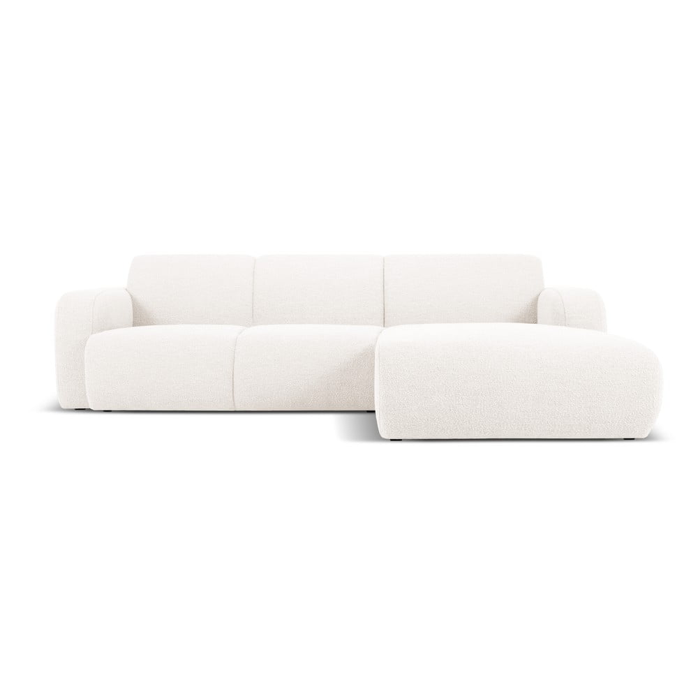Colțar alb cu tapițerie din stofă bouclé (colț dreapta) Molino – Micadoni Home Colțar alb cu tapițerie din stofă bouclé (colț dreapta) Molino – Micadoni Home