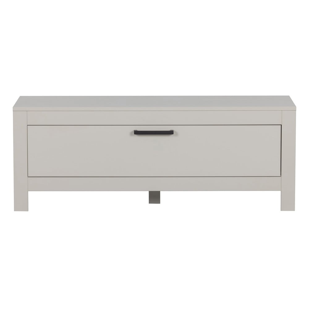 Comodă TV gri deschis din lemn de pin 120x45 cm Bonk – Basiclabel Comodă TV gri deschis din lemn de pin 120x45 cm Bonk – Basiclabel