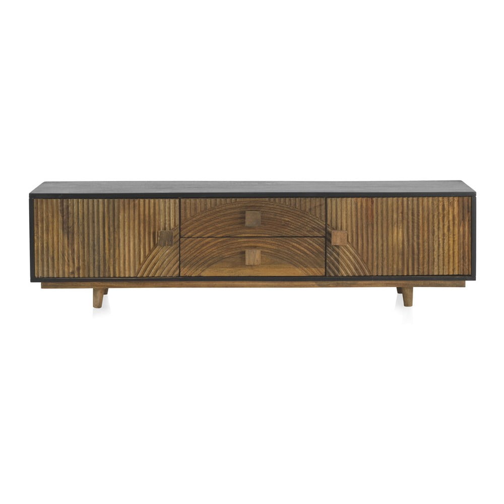 Comodă TV negru/natural din lemn de mango 150x40 cm Mango – Geese Comodă TV negru/natural din lemn de mango 150x40 cm Mango – Geese