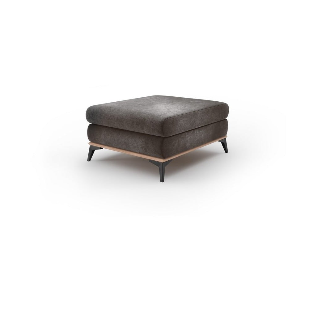 Puf cu tapițerie de catifea Windsor & Co Sofas Astre, maro închis Puf cu tapițerie de catifea Windsor & Co Sofas Astre, maro închis