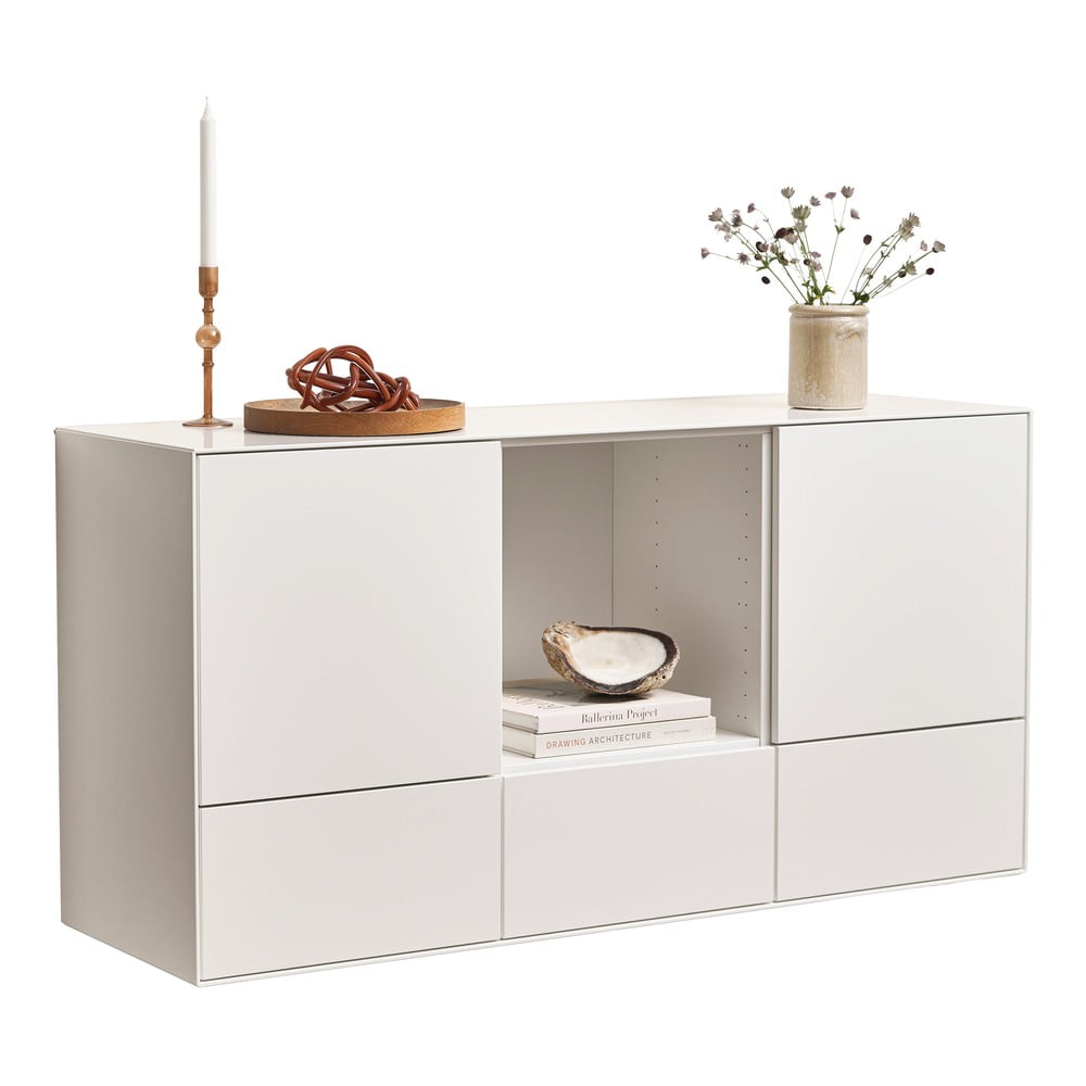 Comodă de perete albă joasă 135x68 cm Edge by Hammel – Hammel Furniture Comodă de perete albă joasă 135x68 cm Edge by Hammel – Hammel Furniture