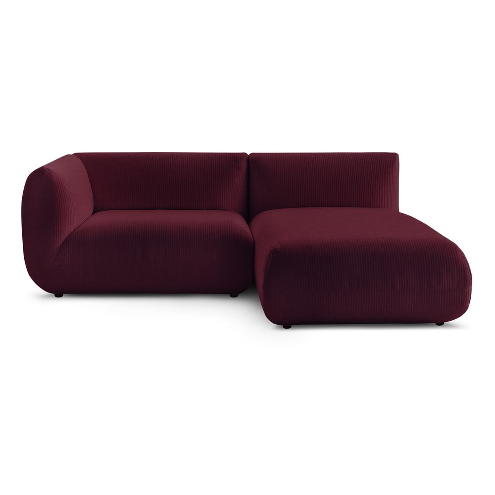 Colțar burgundy cu tapițerie din catifea reiată (cu colț pe partea dreaptă) Lecomte – Bobochic Paris Colțar burgundy cu tapițerie din catifea reiată (cu colț pe partea dreaptă) Lecomte – Bobochic Paris