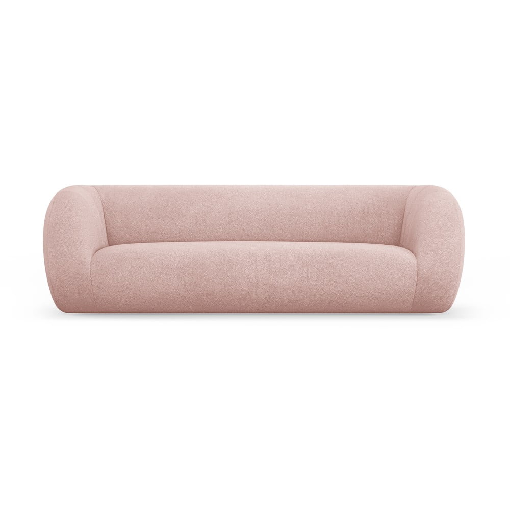 Canapea roz-deschis cu tapițerie din stofă bouclé 230 cm Essen – Cosmopolitan Design Canapea roz-deschis cu tapițerie din stofă bouclé 230 cm Essen – Cosmopolitan Design