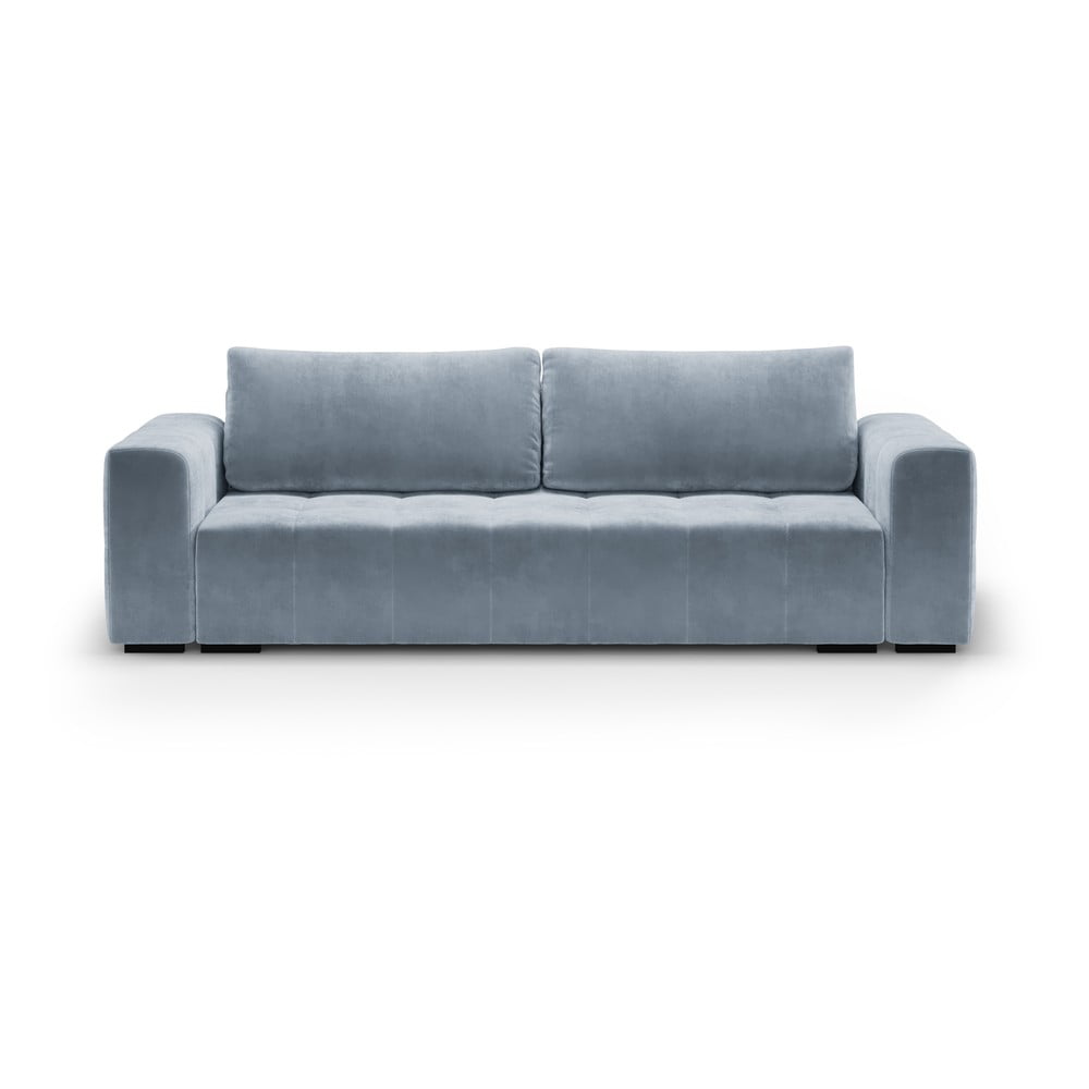 Canapea extensibila din catifea Milo Casa Luca, albastru deschis Canapea extensibila din catifea Milo Casa Luca, albastru deschis