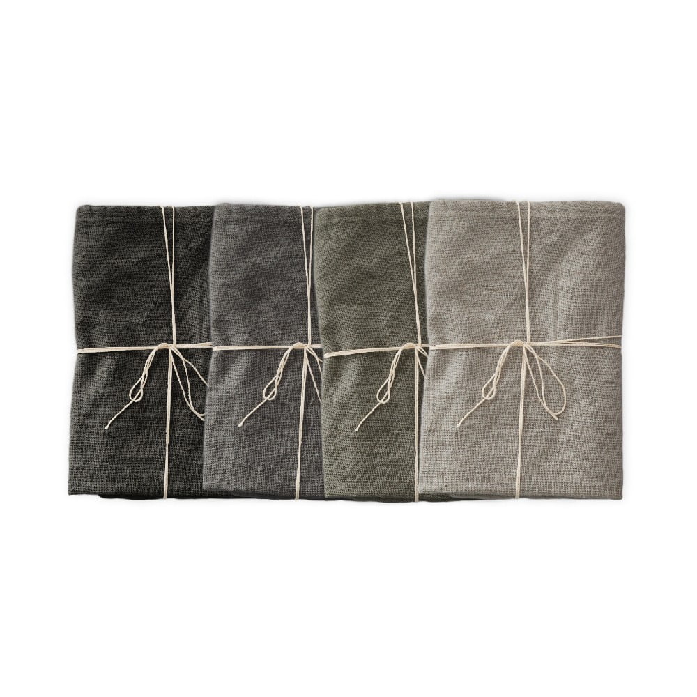 Set 4 șervețele textile Really Nice Things Cool Grey, lățime 40 cm Set 4 șervețele textile Really Nice Things Cool Grey, lățime 40 cm