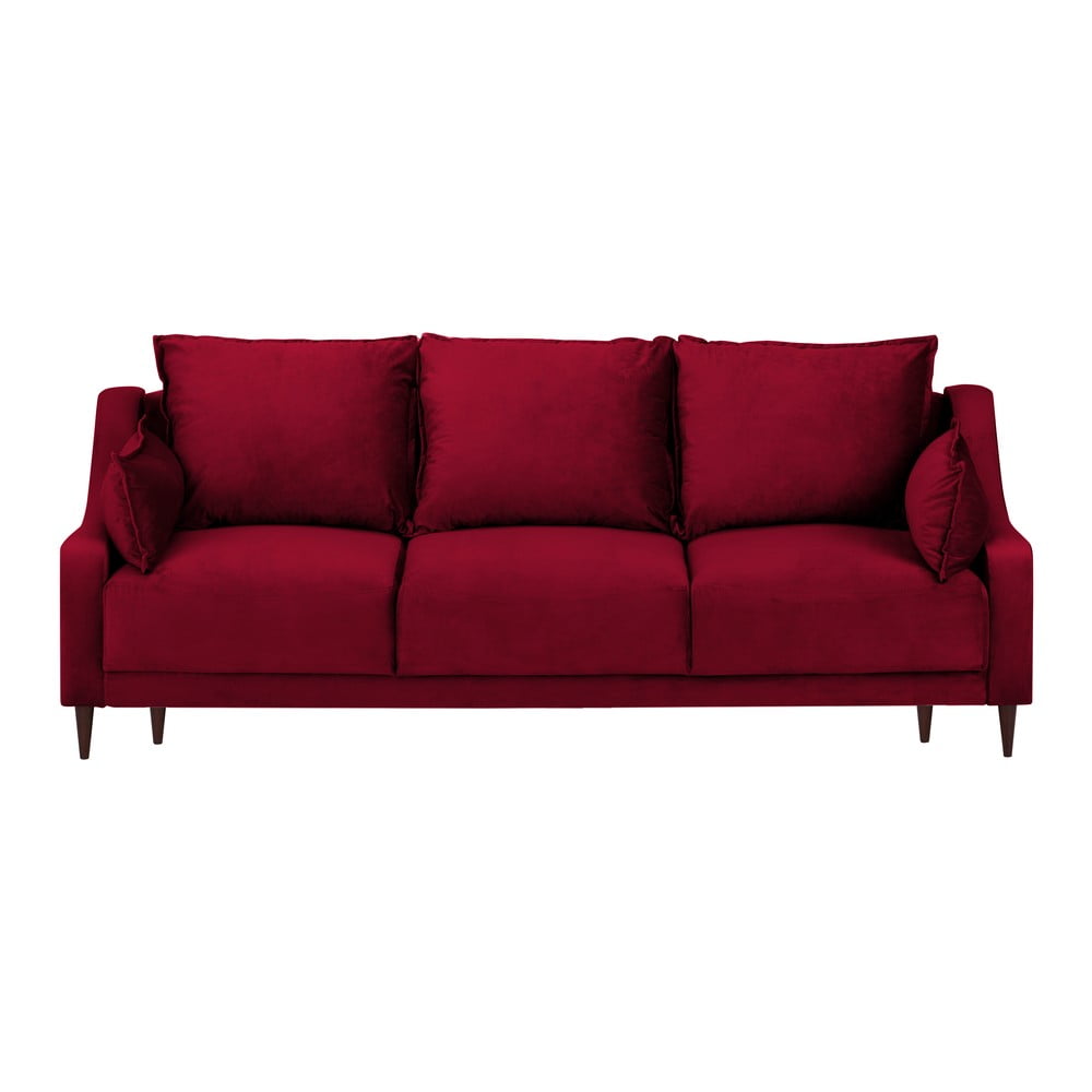 Canapea extensibilă cu 3 locuri și spațiu de depozitare Mazzini Sofas Freesia, roșu Canapea extensibilă cu 3 locuri și spațiu de depozitare Mazzini Sofas Freesia, roșu