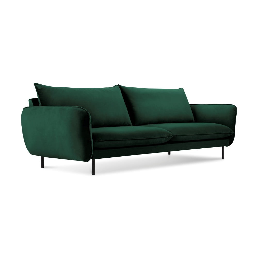 Canapea țesătură catifea Cosmopolitan Design Vienna, 200 cm, verde Canapea țesătură catifea Cosmopolitan Design Vienna, 200 cm, verde
