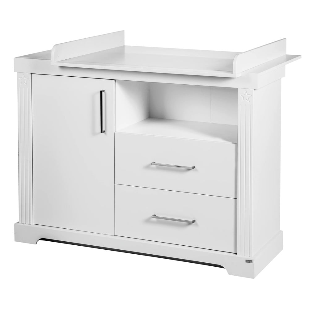 Comodă de copii albă joasă cu masă de schimbat 120x98 cm Maxi – Roba Comodă de copii albă joasă cu masă de schimbat 120x98 cm Maxi – Roba