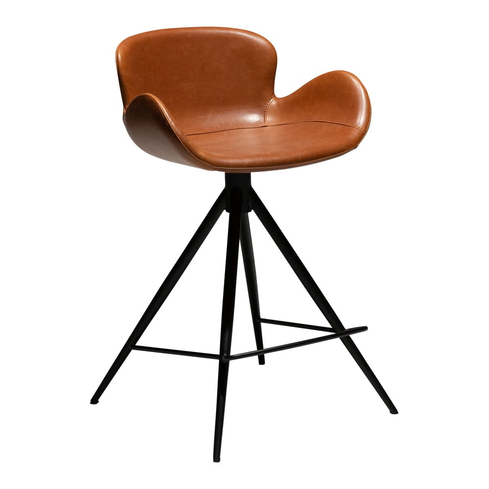 Scaun bar din piele ecologică DAN–FORM Denmark Gaia, înălțime 87 cm, maro coniac Scaun bar din piele ecologică DAN–FORM Denmark Gaia, înălțime 87 cm, maro coniac