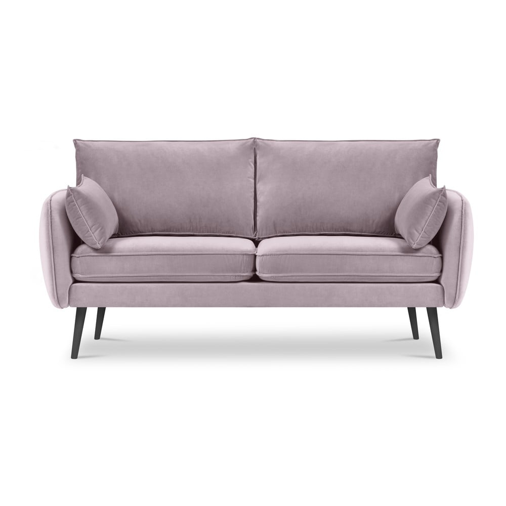 Canapea cu tapițerie din catifea Kooko Home Lento, 158 cm, roz deschis Canapea cu tapițerie din catifea Kooko Home Lento, 158 cm, roz deschis