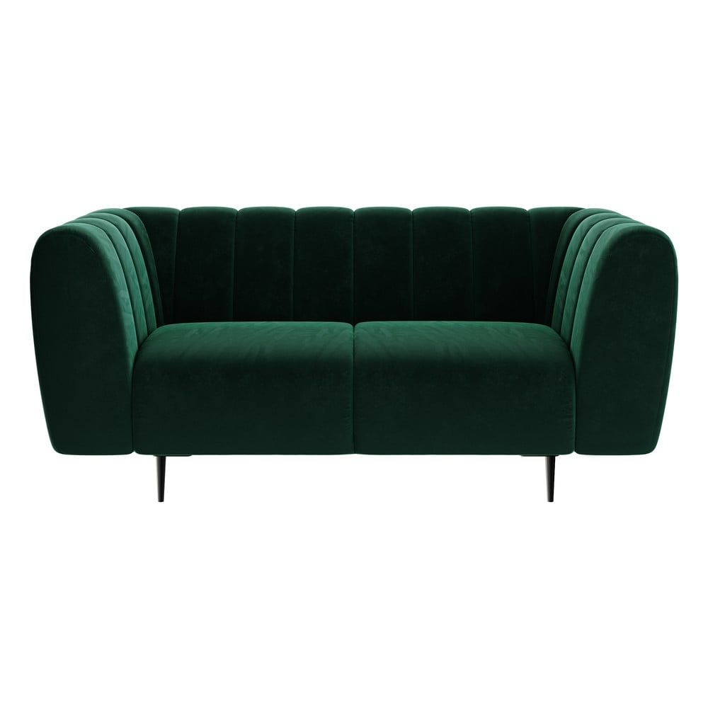 Canapea cu tapițerie din catifea Ghado Shel, 170 cm, verde închis Canapea cu tapițerie din catifea Ghado Shel, 170 cm, verde închis