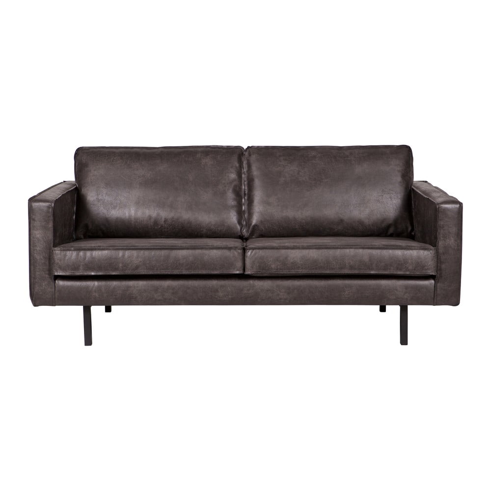 Canapea cu husă din piele reciclată BePureHome Rodeo, negru, 190 cm Canapea cu husă din piele reciclată BePureHome Rodeo, negru, 190 cm