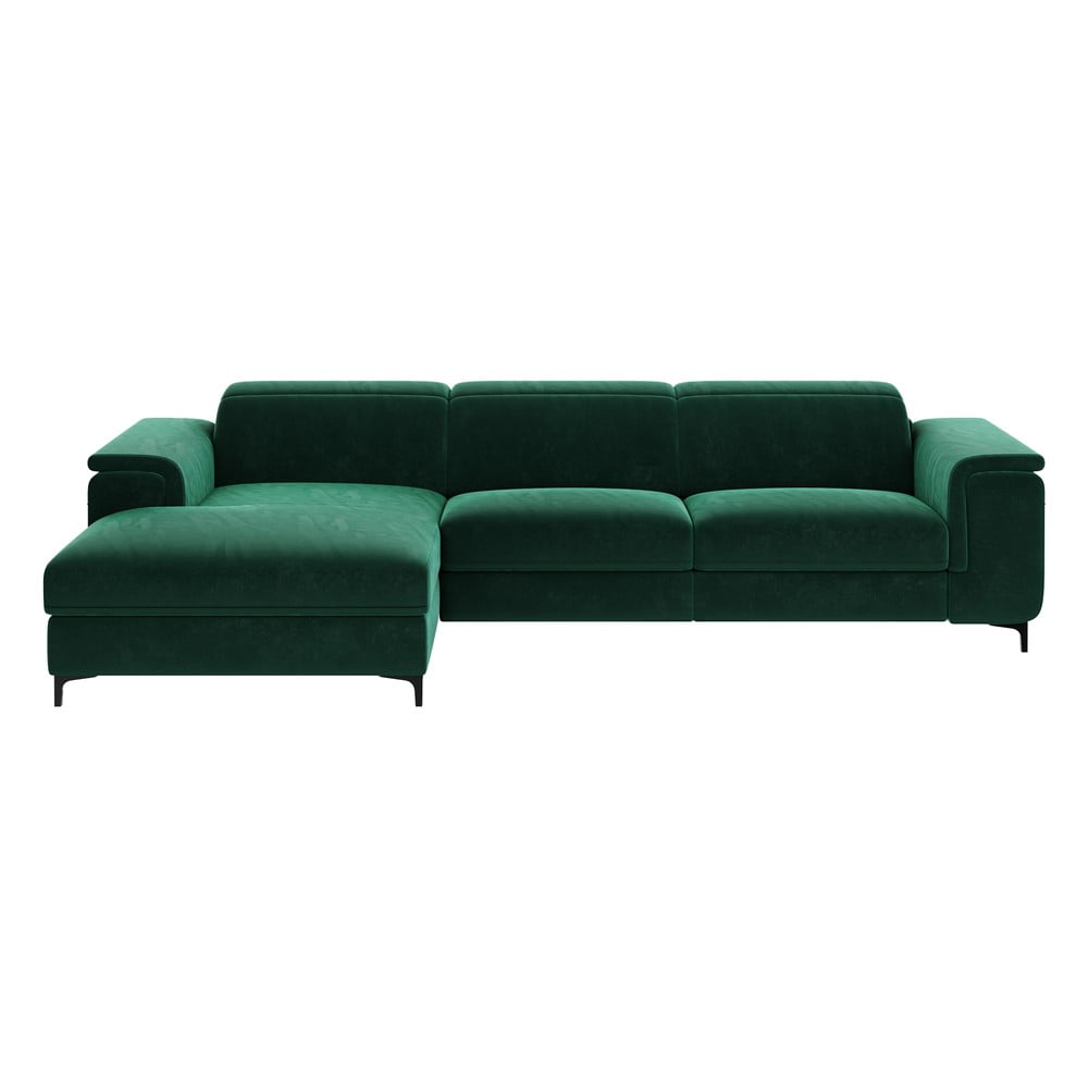 Colțar verde închis cu tapițerie din catifea (colț pe partea stângă ) Brito – MESONICA Colțar verde închis cu tapițerie din catifea (colț pe partea stângă ) Brito – MESONICA