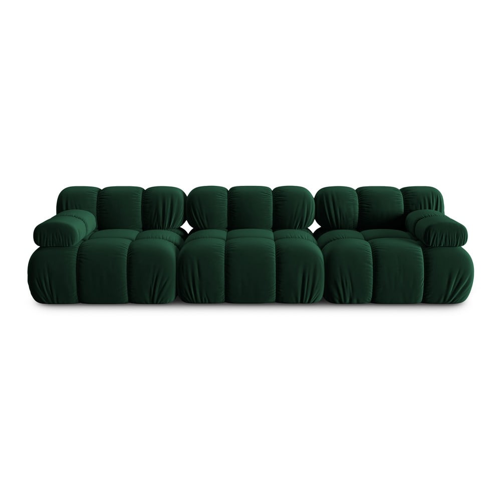 Canapea verde cu tapițerie din catifea 282 cm Bellis – Micadoni Home Canapea verde cu tapițerie din catifea 282 cm Bellis – Micadoni Home