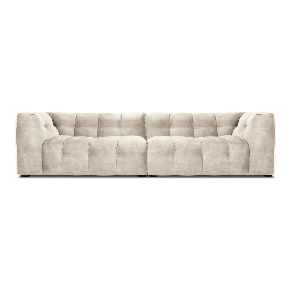 Canapea cu tapițerie din catifea Windsor & Co Sofas Vesta, 280 cm, bej Canapea cu tapițerie din catifea Windsor & Co Sofas Vesta, 280 cm, bej