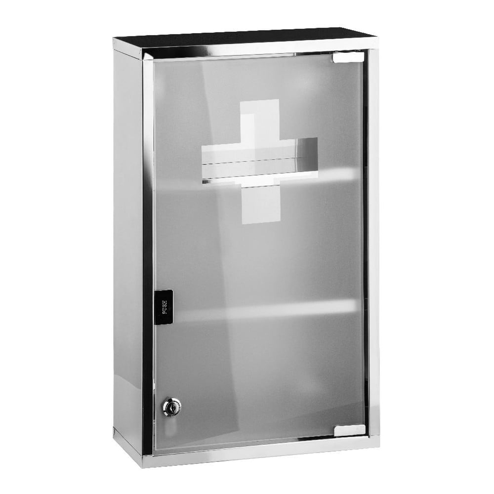 Dulap pentru medicamente argintiu suspendat din plastic 30x51 cm – Premier Housewares Dulap pentru medicamente argintiu suspendat din plastic 30x51 cm – Premier Housewares