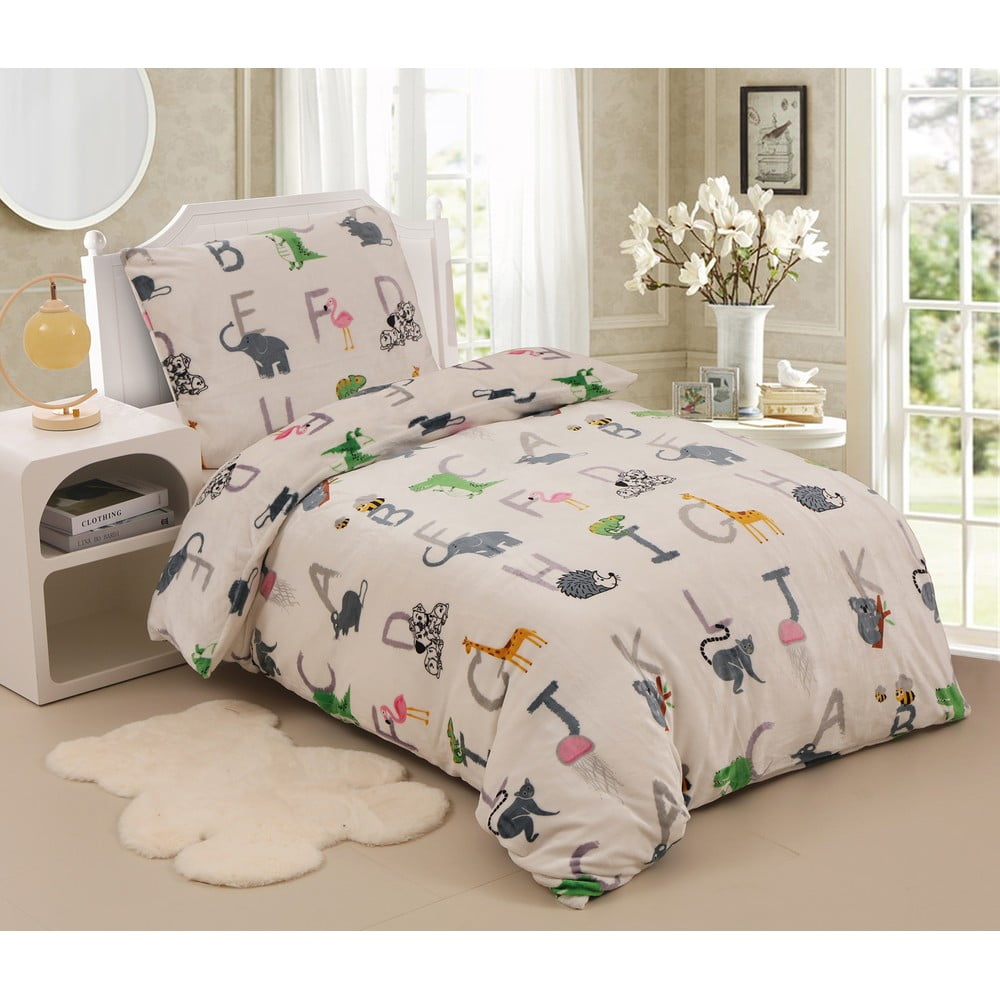 Lenjerie de pat pentru copii din micropluș pentru pat de o persoană 140x200 cm – My House Lenjerie de pat pentru copii din micropluș pentru pat de o persoană 140x200 cm – My House