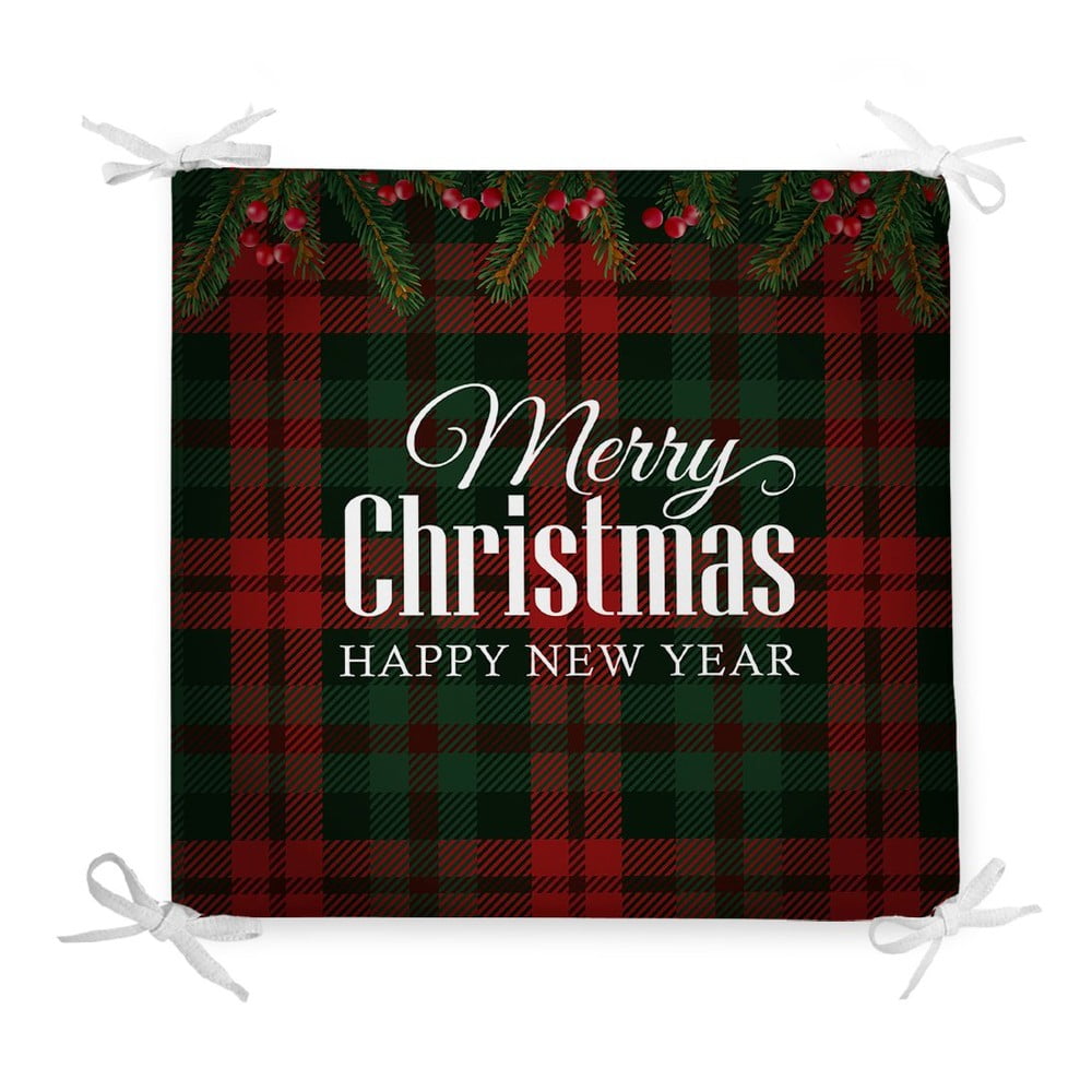 Pernă de scaun din amestec de bumbac cu model de Crăciun Minimalist Cushion Covers Tartan, 42 x 42 cm Pernă de scaun din amestec de bumbac cu model de Crăciun Minimalist Cushion Covers Tartan, 42 x 42 cm