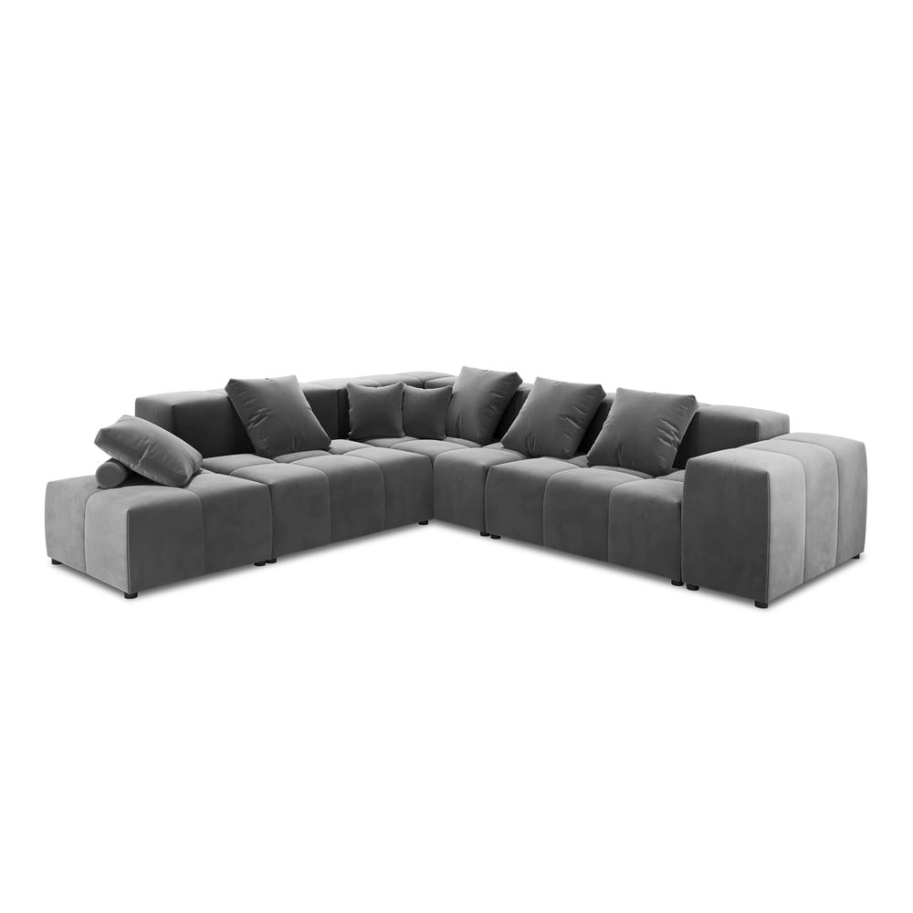Colțar gri cu tapițerie din catifea (variabil) Rome Velvet - Cosmopolitan Design Colțar gri cu tapițerie din catifea (variabil) Rome Velvet - Cosmopolitan Design