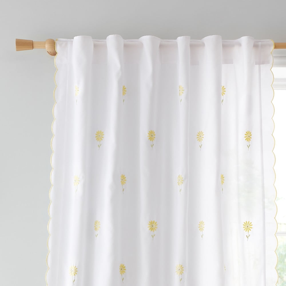 Perdea galbenă/albă 140x229 cm Lorna Embroidered Daisy – Catherine Lansfield Perdea galbenă/albă 140x229 cm Lorna Embroidered Daisy – Catherine Lansfield