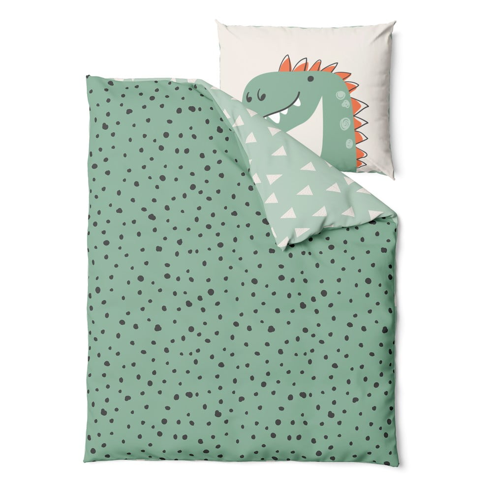 Lenjerie de pat pentru copii din bumbac pentru pătuț 100x135 cm Dino – Bonami Selection Lenjerie de pat pentru copii din bumbac pentru pătuț 100x135 cm Dino – Bonami Selection