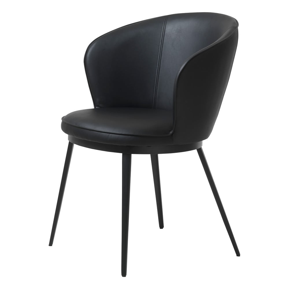 Scaun cu husă din imitație de piele Unique Furniture Gain Leath, negru Scaun cu husă din imitație de piele Unique Furniture Gain Leath, negru
