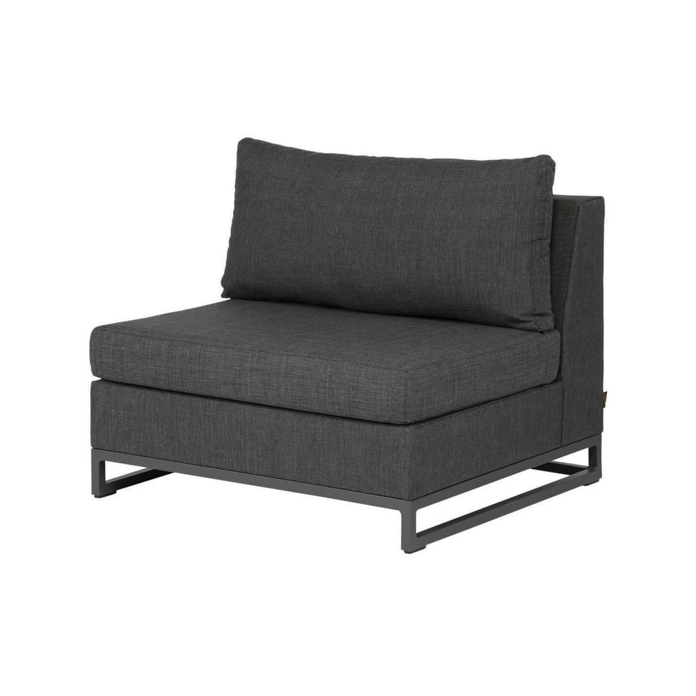 Modul de canapea de grădină negru/gri închis (de mijloc) Rhodos – Exotan Modul de canapea de grădină negru/gri închis (de mijloc) Rhodos – Exotan