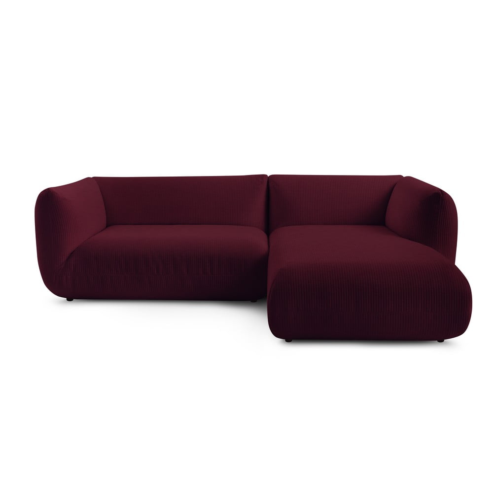 Colțar burgundy cu tapițerie din catifea reiată (cu colț pe partea dreaptă) Lecomte – Bobochic Paris Colțar burgundy cu tapițerie din catifea reiată (cu colț pe partea dreaptă) Lecomte – Bobochic Paris