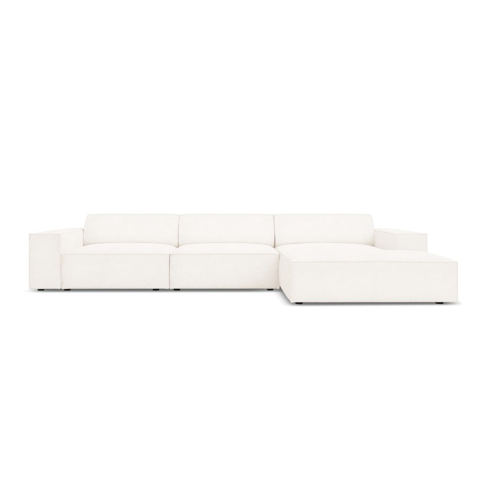Colțar bej cu tapițerie bouclé (pe partea dreaptă) Jodie – Micadoni Home Colțar bej cu tapițerie bouclé (pe partea dreaptă) Jodie – Micadoni Home