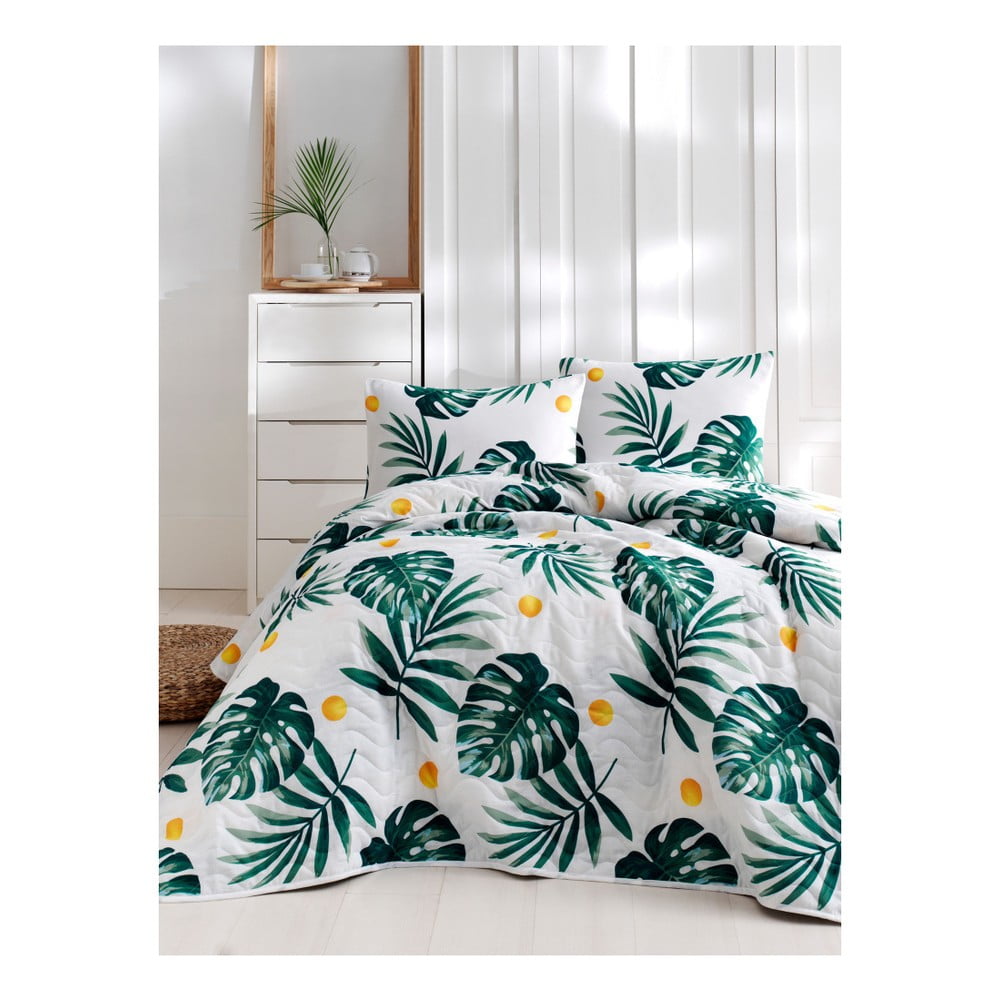 Set cuvertură și 2 fețe de pernă din bumbac Masso Jungle, 200 x 220 cm Set cuvertură și 2 fețe de pernă din bumbac Masso Jungle, 200 x 220 cm