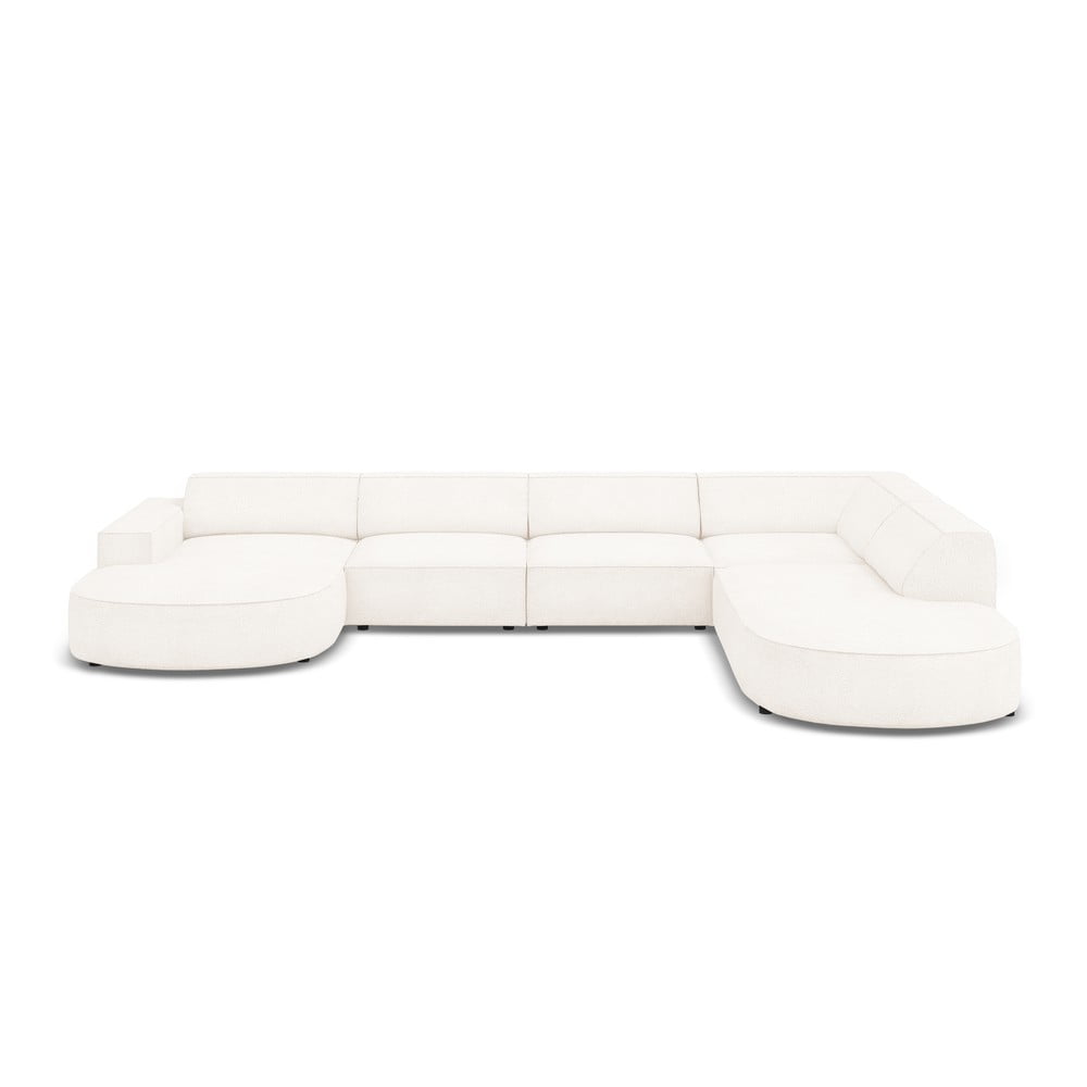 Colțar bej cu tapițerie bouclé (pe partea dreaptă) Jodie – Micadoni Home Colțar bej cu tapițerie bouclé (pe partea dreaptă) Jodie – Micadoni Home