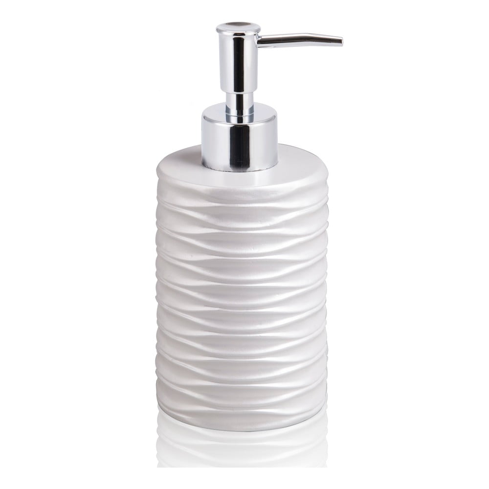 Dozator de săpun lichid alb din polirășină 200 ml Wave - Tomasucci Dozator de săpun lichid alb din polirășină 200 ml Wave - Tomasucci
