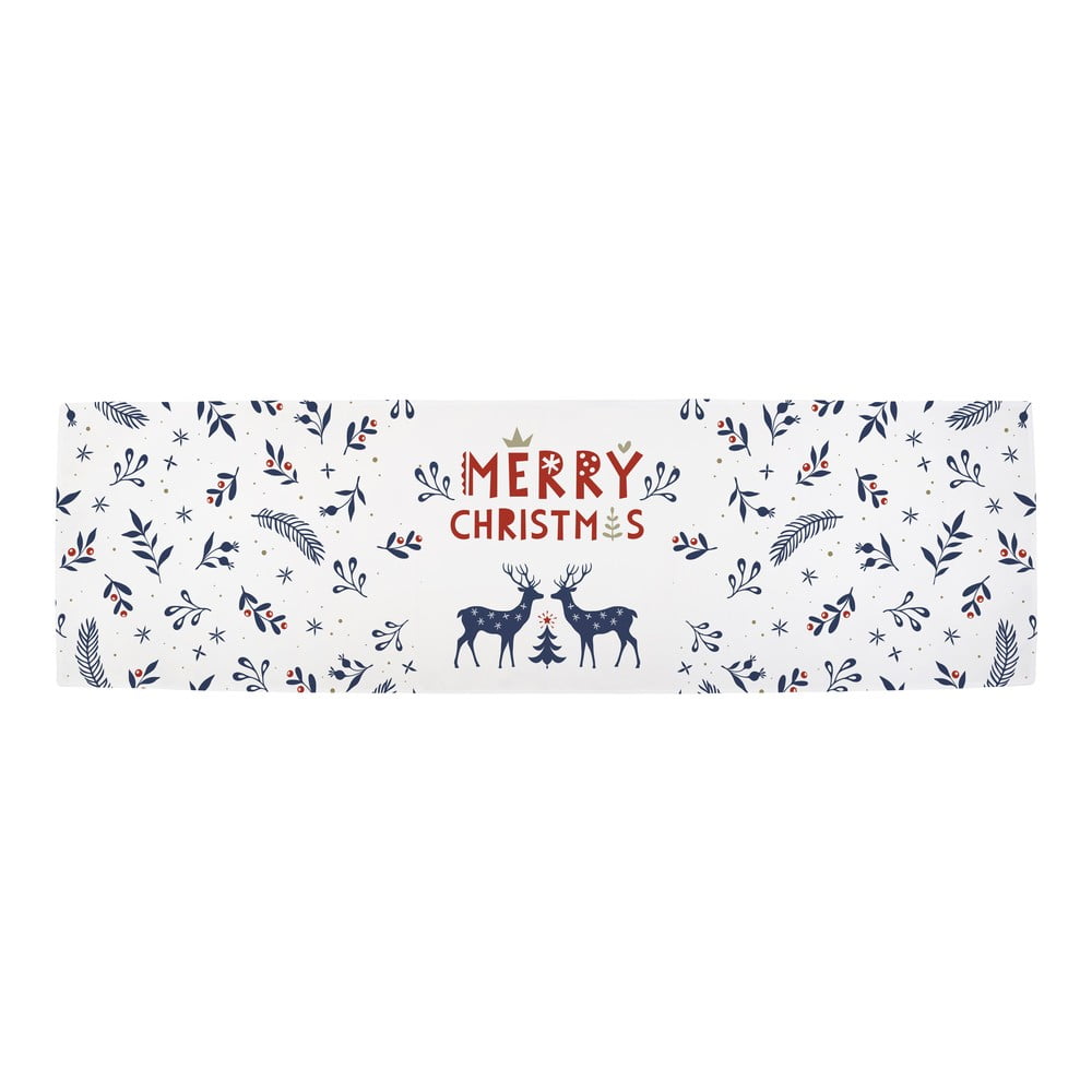 Napron de Crăciun din bumbac 140x40 cm Merry Blue Christmas - Butter Kings Napron de Crăciun din bumbac 140x40 cm Merry Blue Christmas - Butter Kings