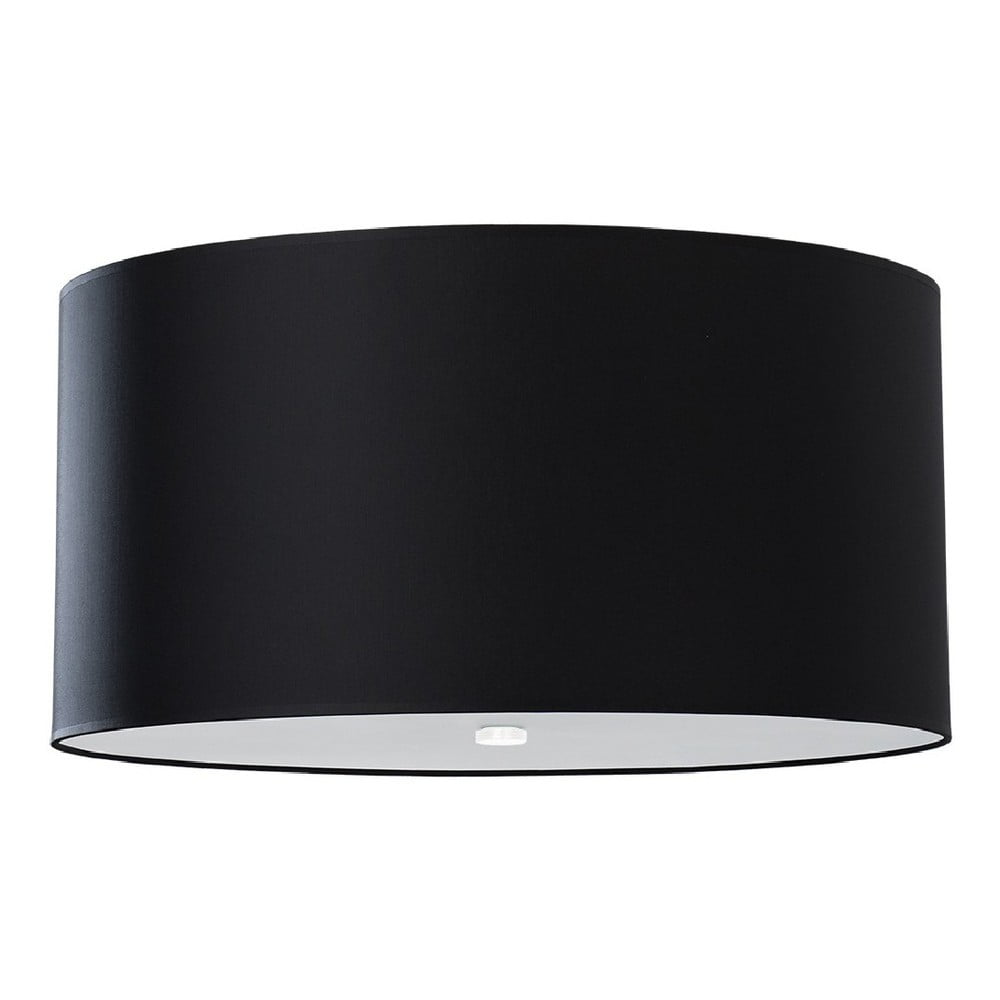 Plafonieră neagră cu abajur din sticlă ø 50 cm Volta - Nice Lamps Plafonieră neagră cu abajur din sticlă ø 50 cm Volta - Nice Lamps