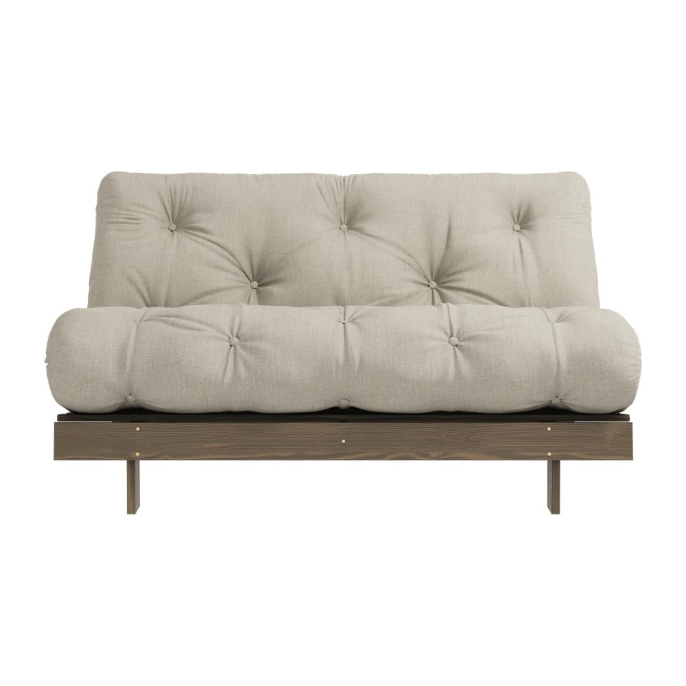 Canapea bej extensibilă cu tapițerie din in 140 cm Roots – Karup Design Canapea bej extensibilă cu tapițerie din in 140 cm Roots – Karup Design