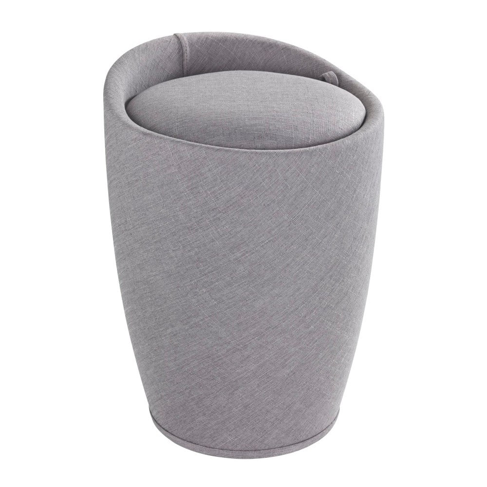 Coș de rufe și taburet, 2 în 1, Wenko Linen Look, gri deschis, 20 l Coș de rufe și taburet, 2 în 1, Wenko Linen Look, gri deschis, 20 l