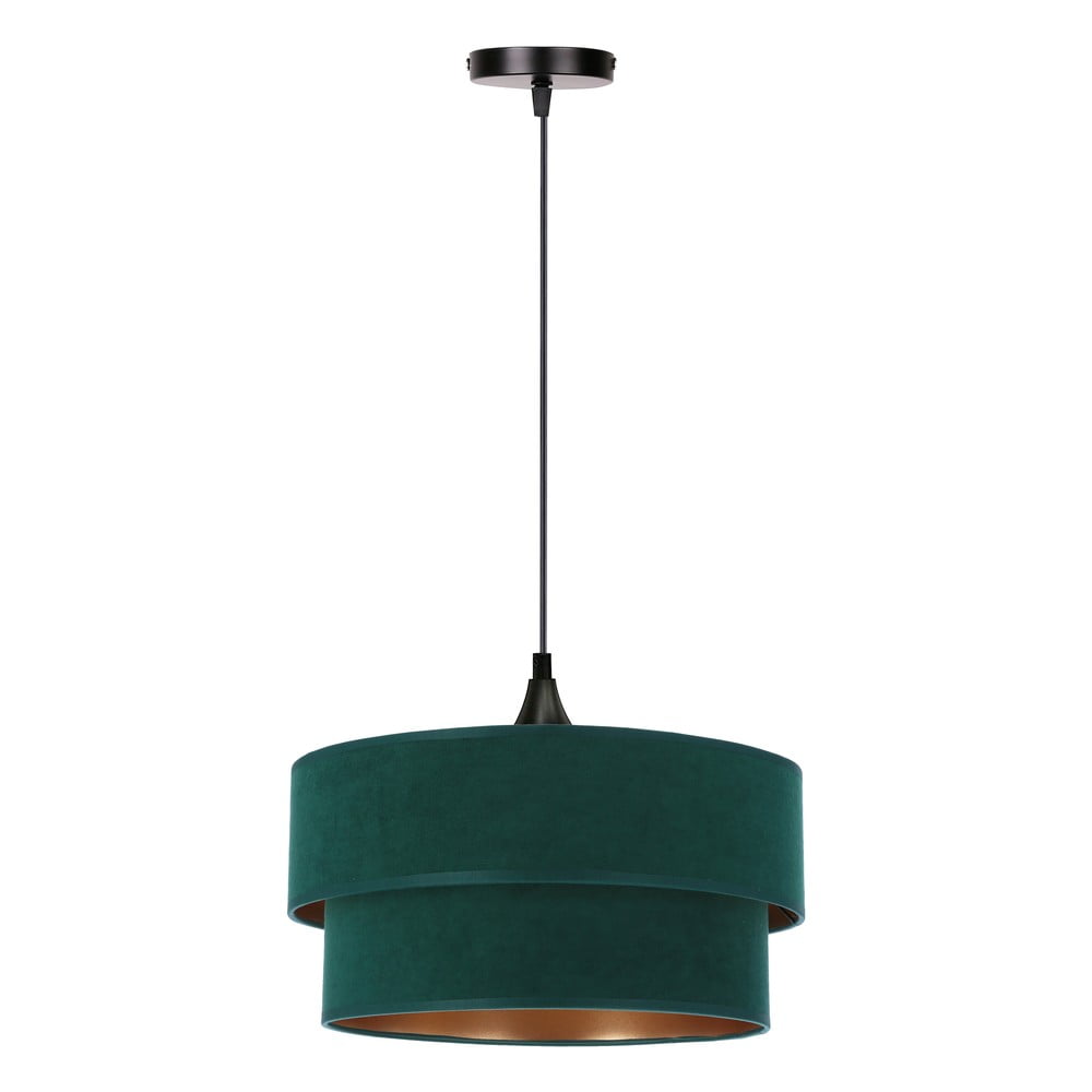 Lustră în culoarea petrolului cu abajur textil ø 35 cm Scopello – Candellux Lighting Lustră în culoarea petrolului cu abajur textil ø 35 cm Scopello – Candellux Lighting