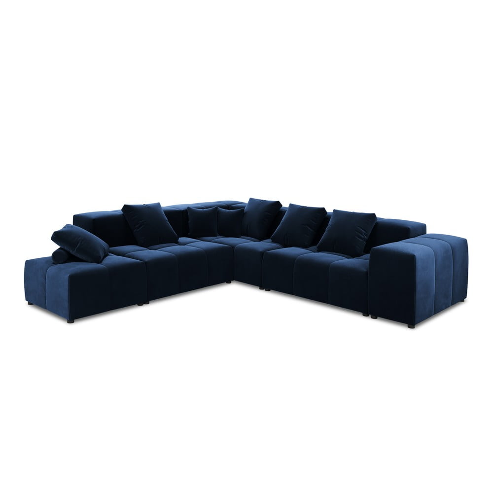 Colțar albastru cu tapițerie din catifea (variabil) Rome Velvet - Cosmopolitan Design Colțar albastru cu tapițerie din catifea (variabil) Rome Velvet - Cosmopolitan Design