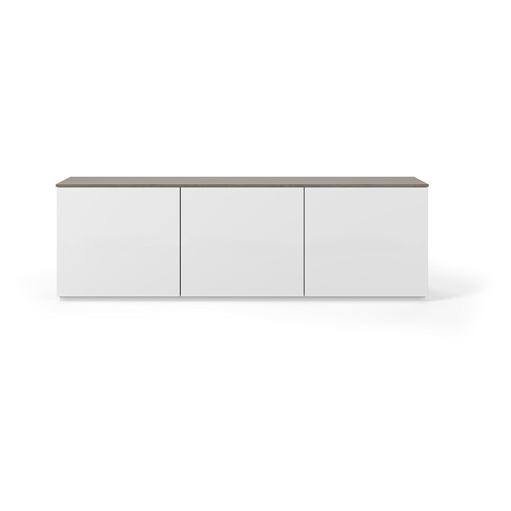 Comodă albă cu blat cu aspect de lemn de nuc TemaHome Join, 180 x 57 cm Comodă albă cu blat cu aspect de lemn de nuc TemaHome Join, 180 x 57 cm